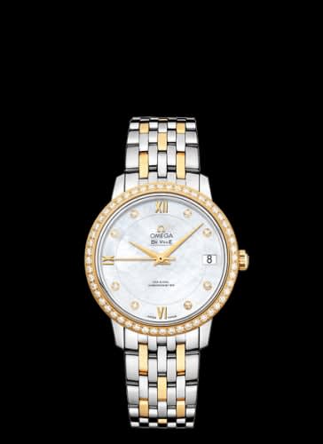 Omega De Ville Prestige Co-Axial 32.7 Stainless Steel / Yellow Gold / Diamond / MOP / Bracelet