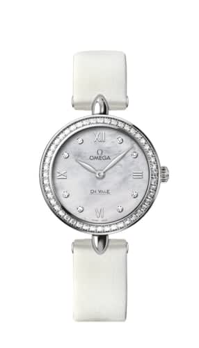 Omega De Ville Prestige Dewdrop Quartz 27.4 Stainless Steel / MOP / Diamond
