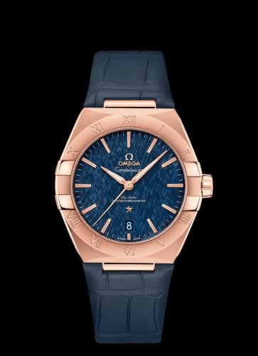 Omega Constellation Master Chronometer 39 Sedna / Blue / Alligator