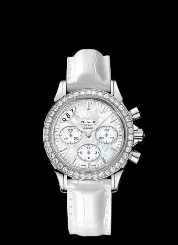 Omega De Ville Co-Axial 35 Chronograph Stainless Steel Diamond / MOP / Strap