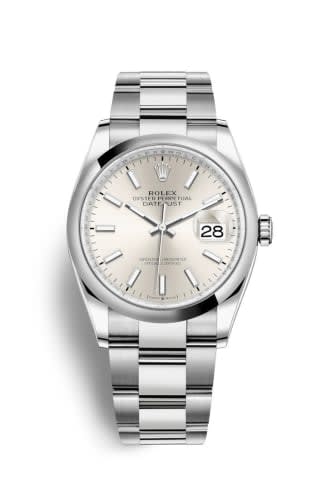 Rolex Datejust 36 Stainless Steel / Domed / Silver / Oyster
