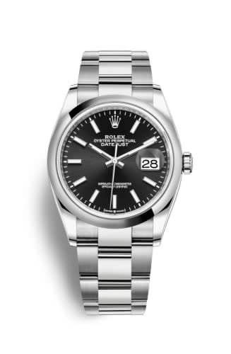 Rolex Datejust 36 Stainless Steel / Domed / Black / Oyster