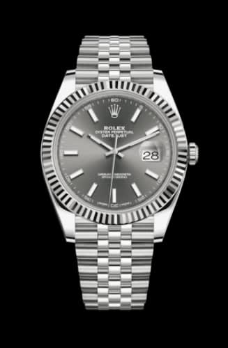 Rolex Datejust 41 Stainless Steel Fluted / Jubilee / Dark Rhodium