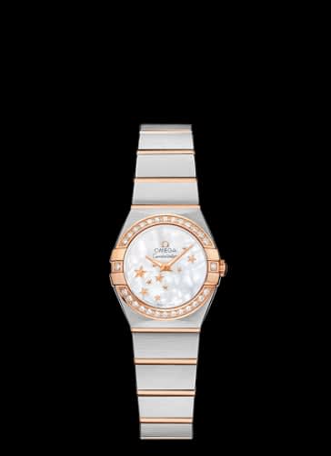 Omega Constellation Quartz 24 Brushed Stainless Steel / Red Gold / Diamond / MOP Stars