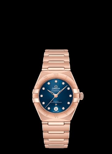 Omega Constellation Manhattan 29 Co-Axial Master Chronometer Sedna Gold / Blue