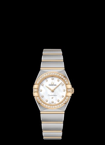 Omega Constellation Manhattan 25 Quartz Stainless Steel / Yellow Gold / MOP / Diamond