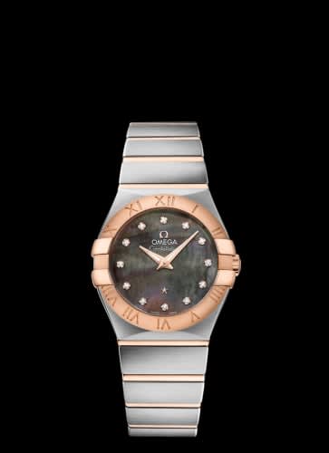 Omega Constellation Quartz 27 Brushed Stainless Steel / Red Gold / Tahiti MOP