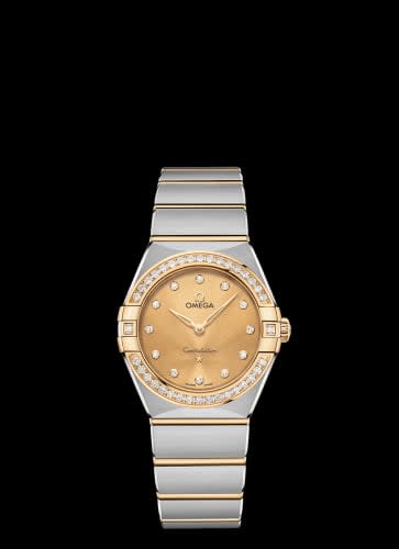 Omega Constellation Manhattan 28 Quartz Stainless Steel / Yellow Gold / Champagne-Diamond / Diamond