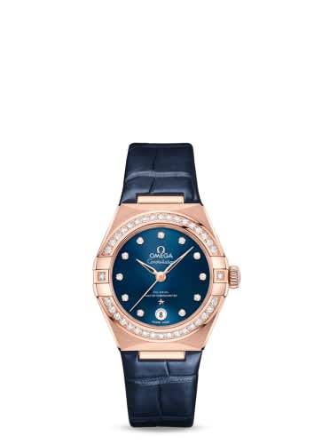 Omega Constellation Manhattan 29 Co-Axial Master Chronometer Sedna Gold / Diamond / Blue - Diamond