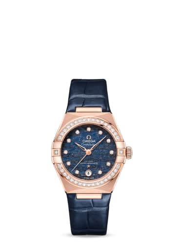 Omega Constellation Manhattan 29 Co-Axial Master Chronometer Sedna Gold / Diamond / Blue Aventurine