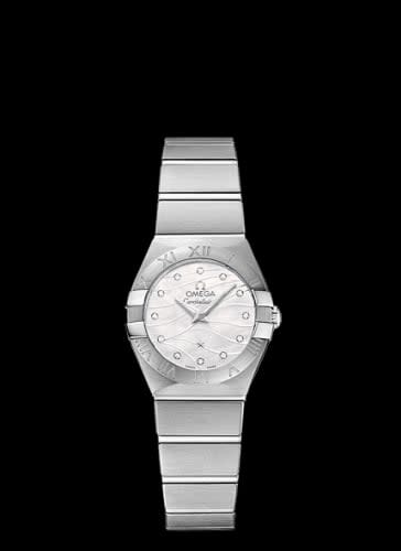 Omega Constellation Quartz 24 Brushed Stainless Steel / Wavy MOP