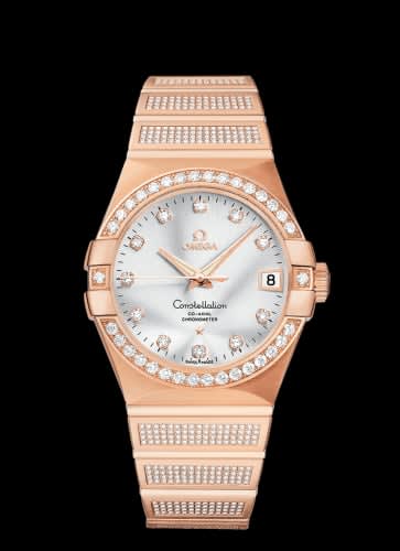 Omega Constellation Co-Axial 38 Red Gold / Diamond / Silver