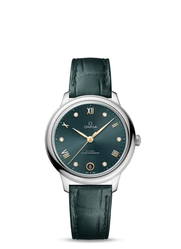 Omega De Ville Master Chronometer 34 Stainless Steel / Turquoise - Diamond