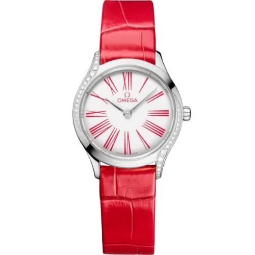 Omega Mini Trésor Quartz 26 Stainless Steel - Diamond / White Enamel