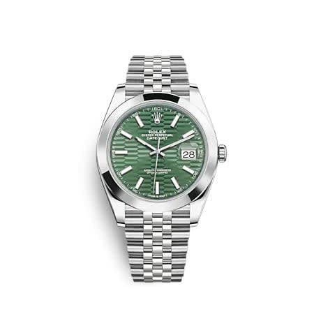 Rolex Datejust 41 Stainless Steel Smooth / Jubilee / Green - Fluted