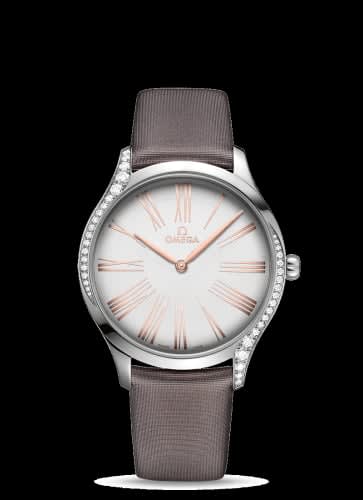 Omega De Ville Trésor 39 Stainless Steel / Silver Roman / Fabric