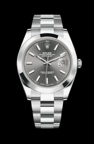 Rolex Datejust 41 Stainless Steel Smooth / Oyster / Dark Rhodium