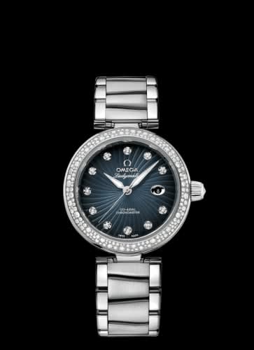 Omega LadyMatic Co-Axial 34 Stainless Steel / Diamond / Grey / Bracelet