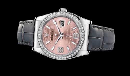 Rolex Datejust 36 White Gold Diamond Strap Pink Waves