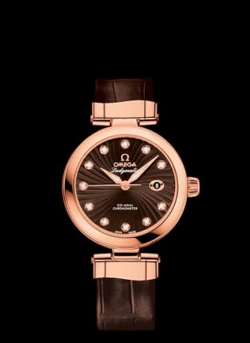 Omega LadyMatic Co-Axial 34 Red Gold / Brown