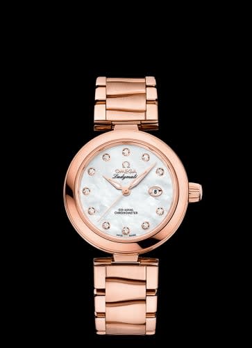 Omega LadyMatic Co-Axial 34 Sedna Gold / MOP / Bracelet