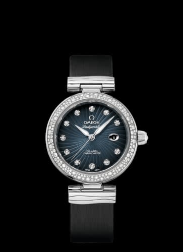Omega LadyMatic Co-Axial 34 Stainless Steel / Diamond / Blue