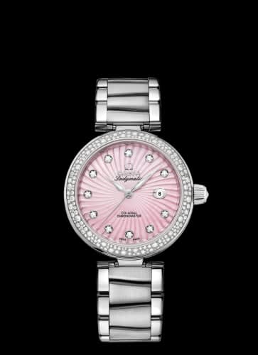 Omega LadyMatic Co-Axial 34 Stainless Steel / Diamond / Pink MOP / Bracelet