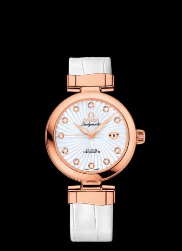 Omega LadyMatic Co-Axial 34 Red Gold / MOP