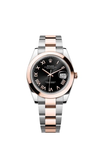Rolex Datejust 41 Stainless Steel - Everose - Smooth / Black Roman / Oyster