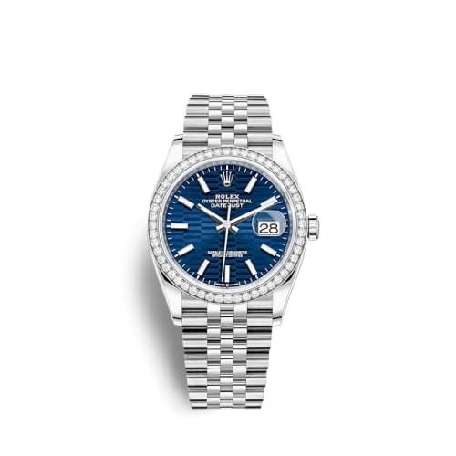 Rolex Datejust 36 Stainless Steel / Diamond / Blue - Fluted / Jubilee