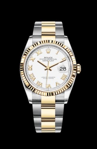 Rolex Datejust 36 Stainless Steel / Yellow Gold / Fluted / White Roman / Oyster