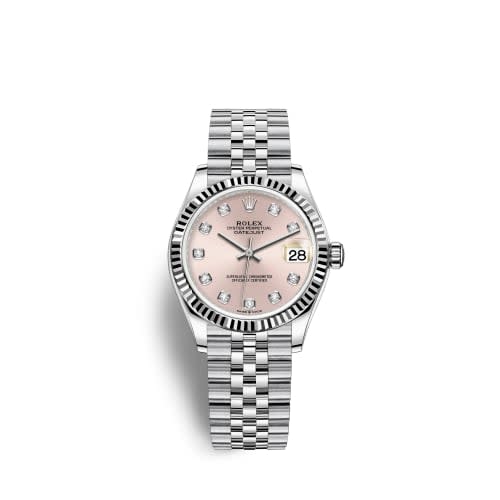 Rolex Datejust 31 Stainless Steel Fluted / Jubilee / Pink - Diamond