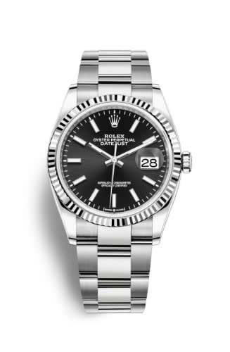 Rolex Datejust 36 Stainless Steel / Fluted / Black / Oyster