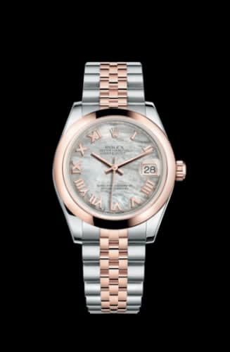 Rolex Datejust 31 Rolesor Everose Domed / Jubilee / MOP Roman