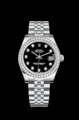 Rolex Datejust 31 Stainless Steel Diamond / Jubilee / Black - Diamond
