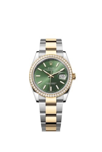 Rolex Datejust 36 Stainless Steel - Yellow Gold - Diamond / Olive / Jubilee