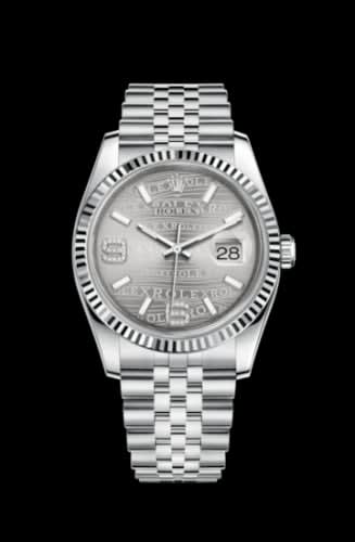 Rolex Datejust 36 Stainless Steel Fluted / Jubilee / Rhodium Wave