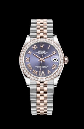 Rolex Datejust 31 Stainless Steel/ Rose Gold / Diamond / Aubergine - Roman / Jubilee