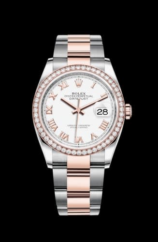 Rolex Datejust 36 Stainless Steel / Everose / Diamond / White Roman / Oyster