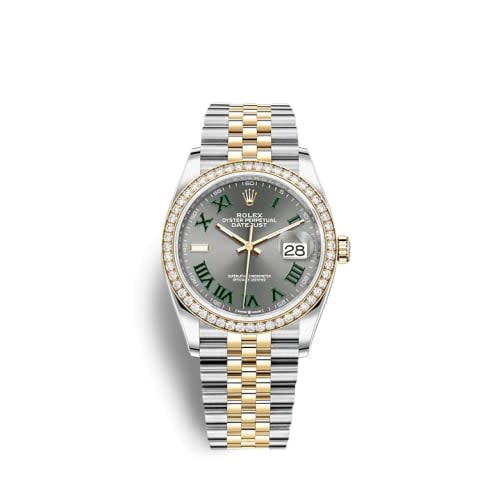 Rolex Datejust 36 Stainless Steel / Yellow Gold / Diamond / Slate - Roman / Jubilee