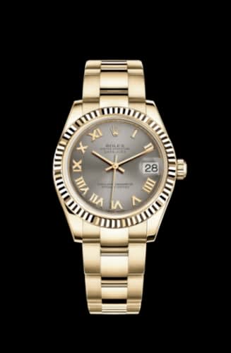 Rolex Datejust 31 Yellow Gold Fluted / Oyster / Steel Roman