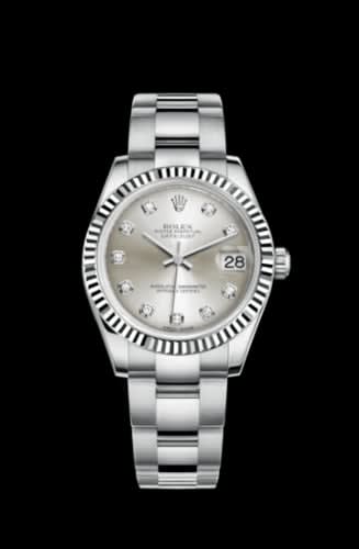 Rolex Datejust 31 Stainless Steel Fluted / Oyster / Silver - Diamond