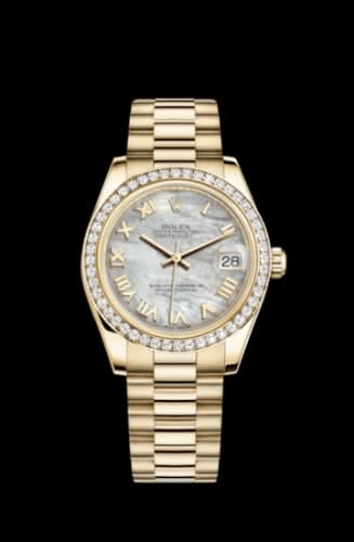 Rolex Datejust 31 Yellow Gold Diamond / President / MOP Roman