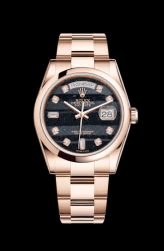 Rolex Day-Date 36 Everose Domed / Oyster / Ferrite