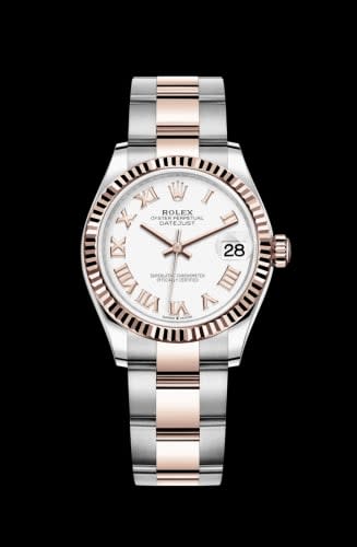 Rolex Datejust 31 Stainless Steel/ Rose Gold / Fluted / White - Roman / Oyster