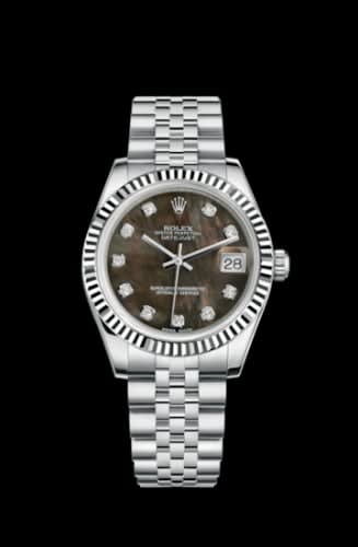 Rolex Datejust 31 Stainless Steel Fluted / Jubilee / Black MOP