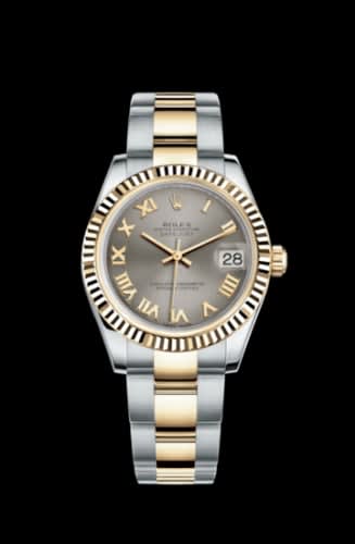 Rolex Datejust 31 Rolesor Yellow Fluted / Oyster / Steel Roman