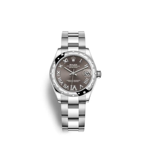 Rolex Datejust 31 Stainless Steel Domed Diamond / Oyster / Grey - Roman