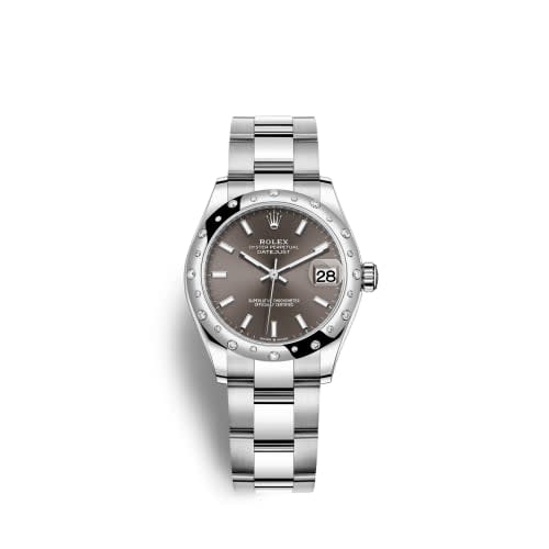 Rolex Datejust 31 Stainless Steel Domed Diamond / Oyster / Grey