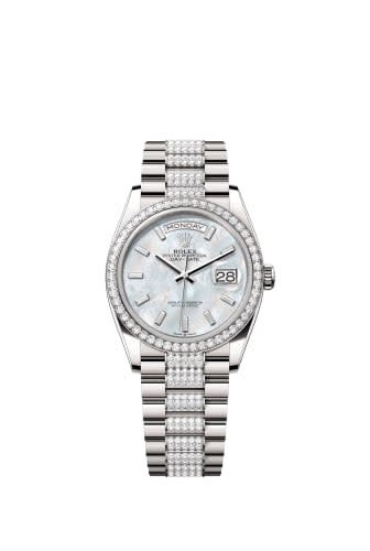 Rolex Day-Date 36 White Gold - Diamond / MOP - Baguette / President - Diamond